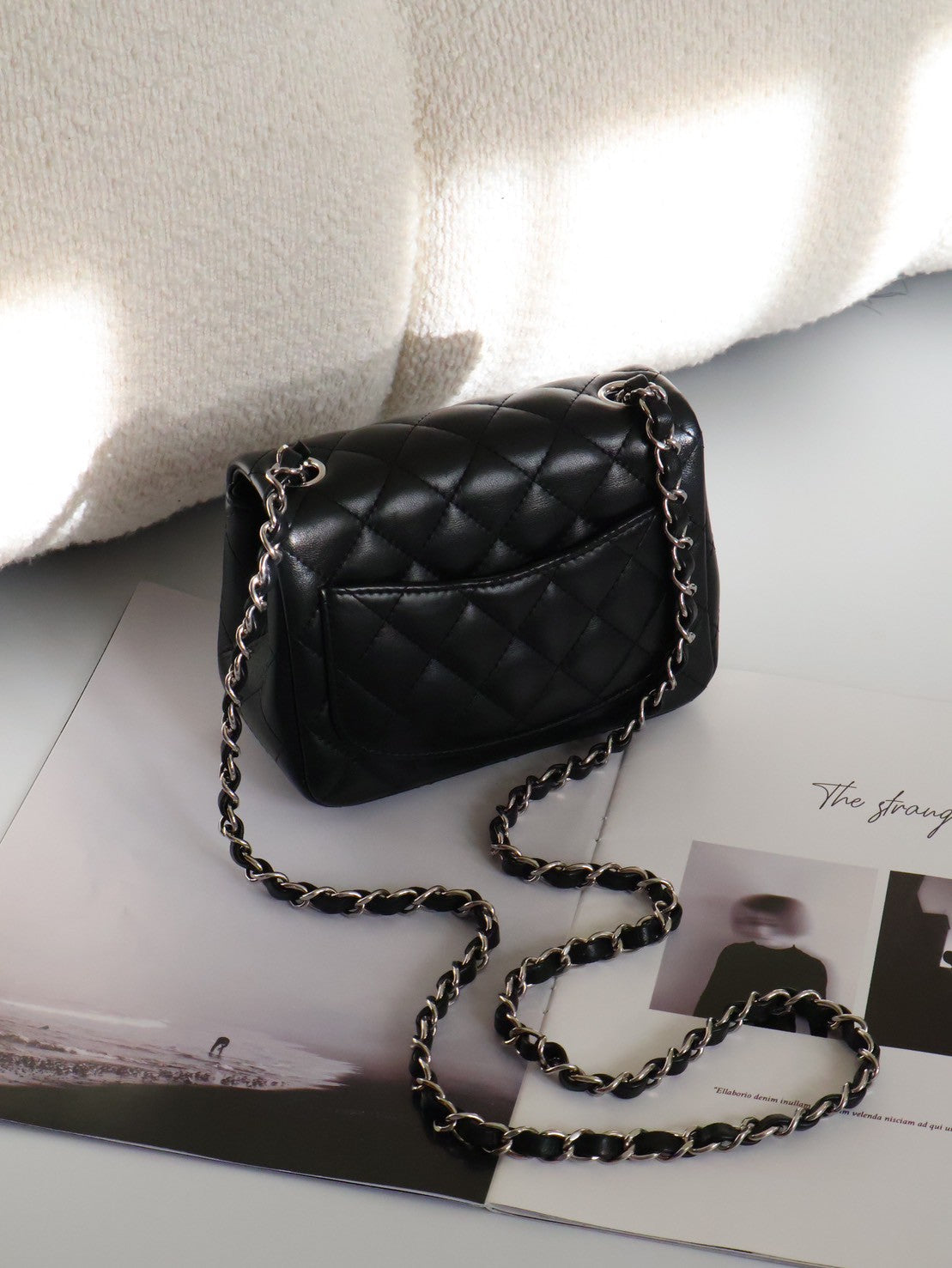 CHANEL 經典口蓋包方胖子 17 - 黑銀