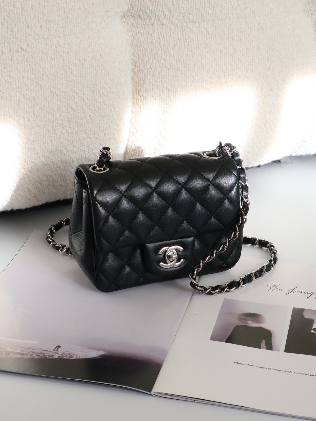 CHANEL 經典口蓋包方胖子 17 - 黑銀