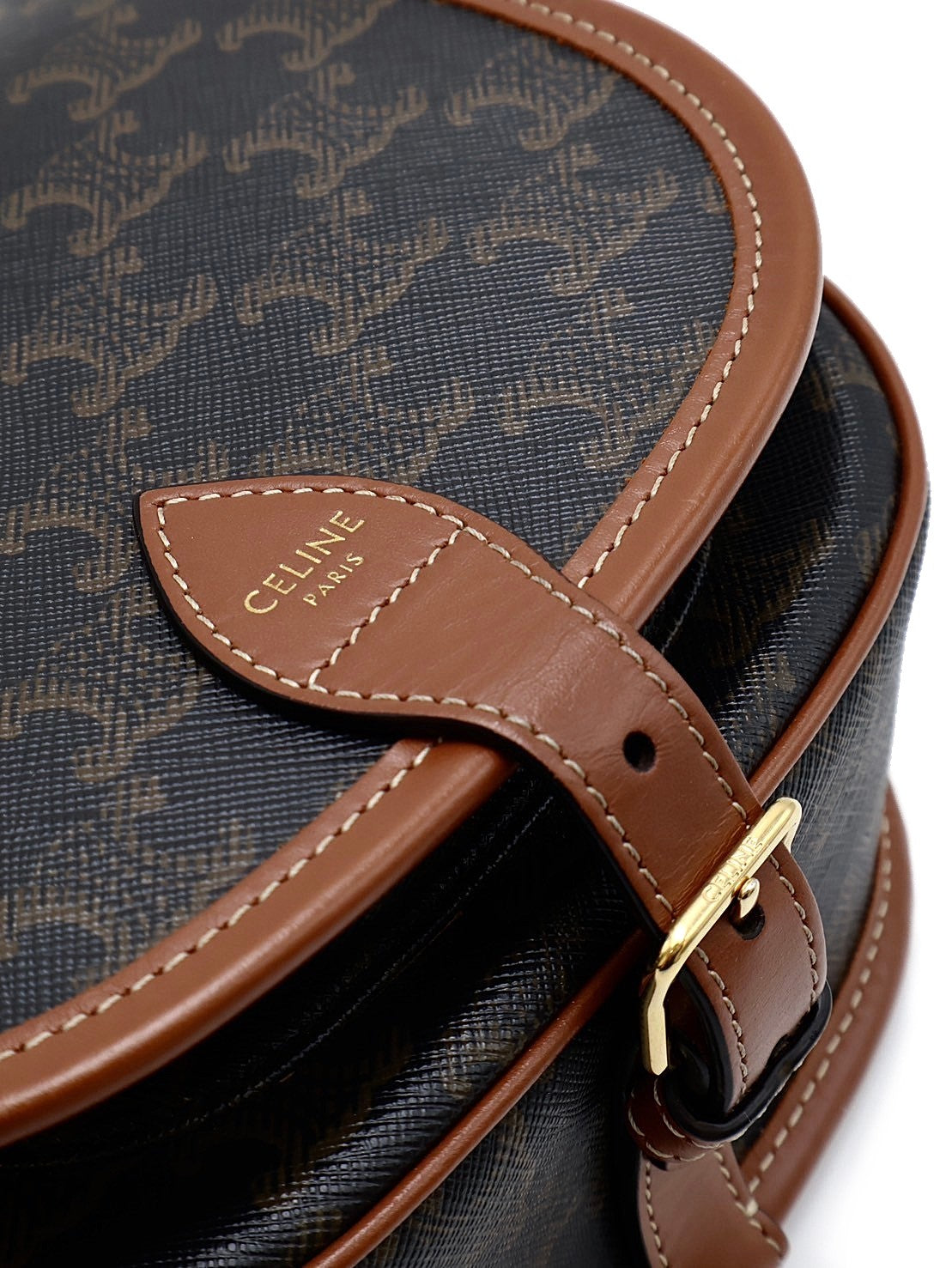 CELINE 凱旋帆布馬鞍包