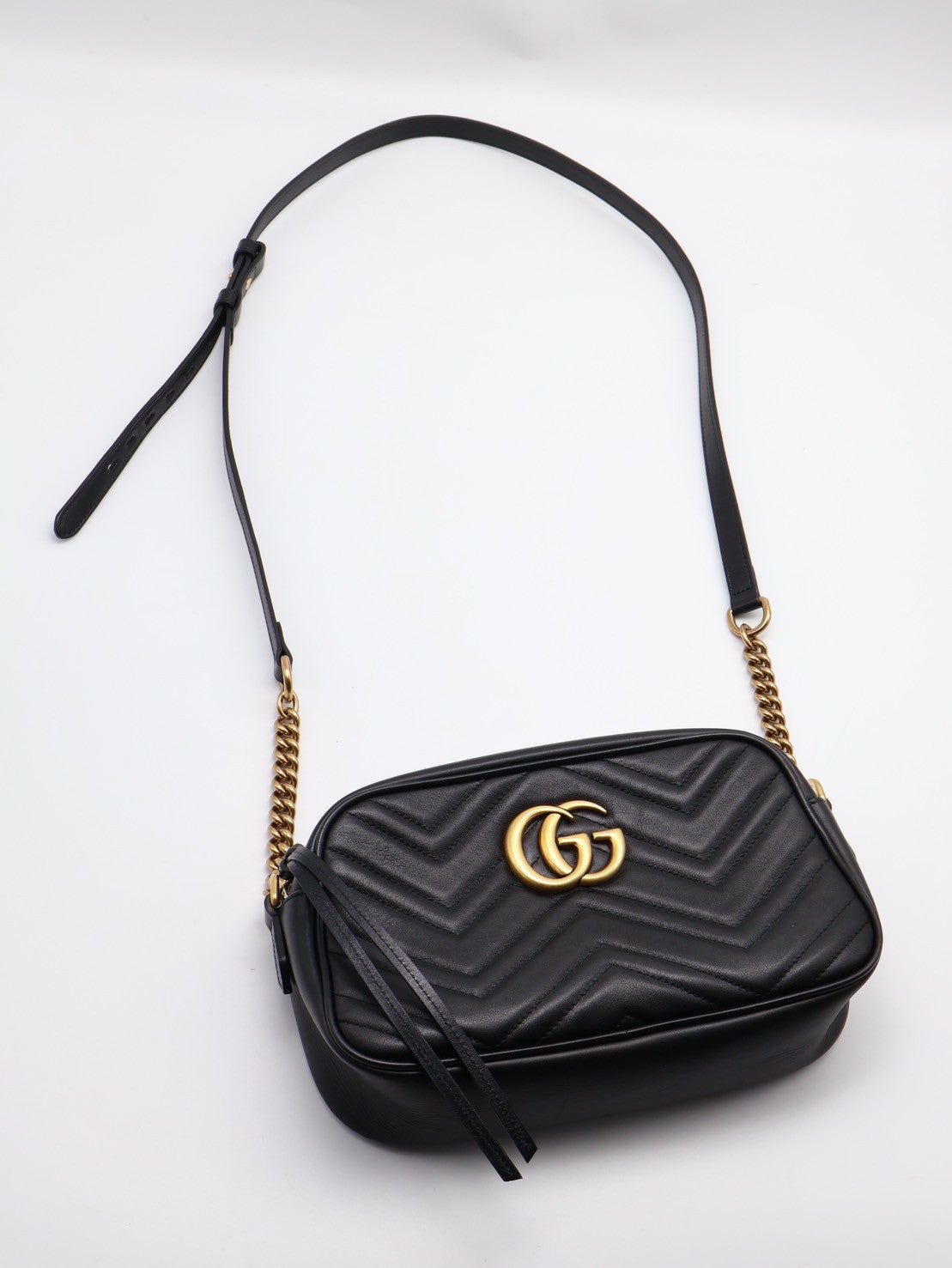 GUCCI Marmont相機包 - 小號黑金
