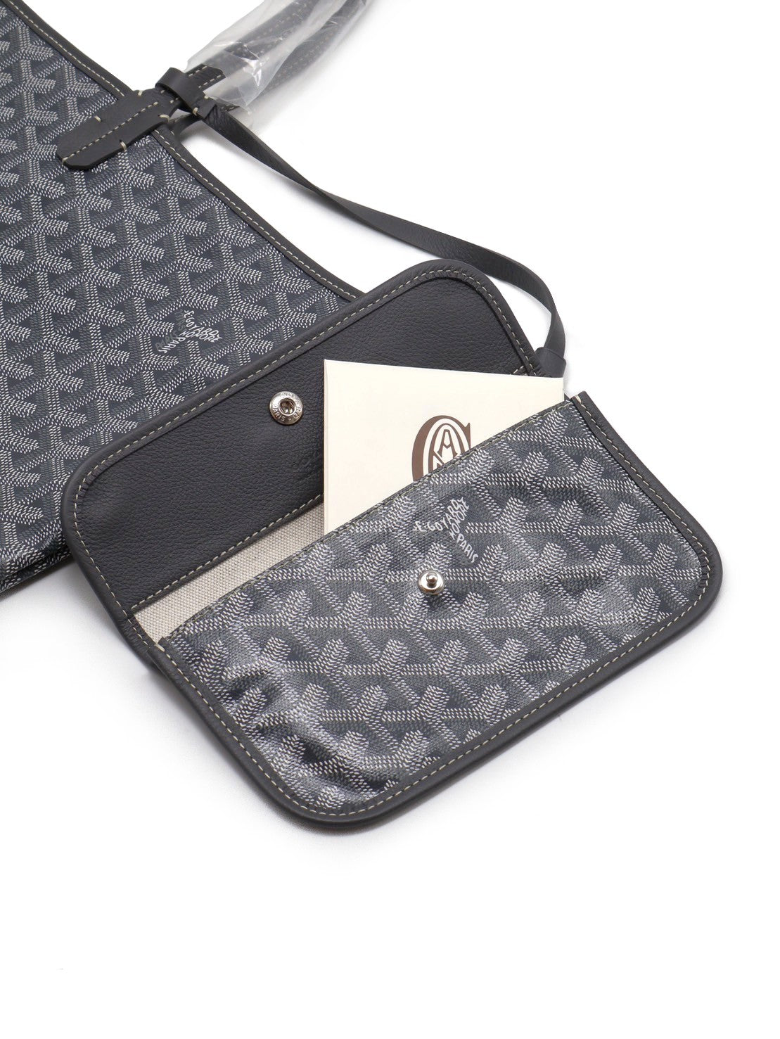 GOYARD 經典亞麻帆布Tote - 小號灰