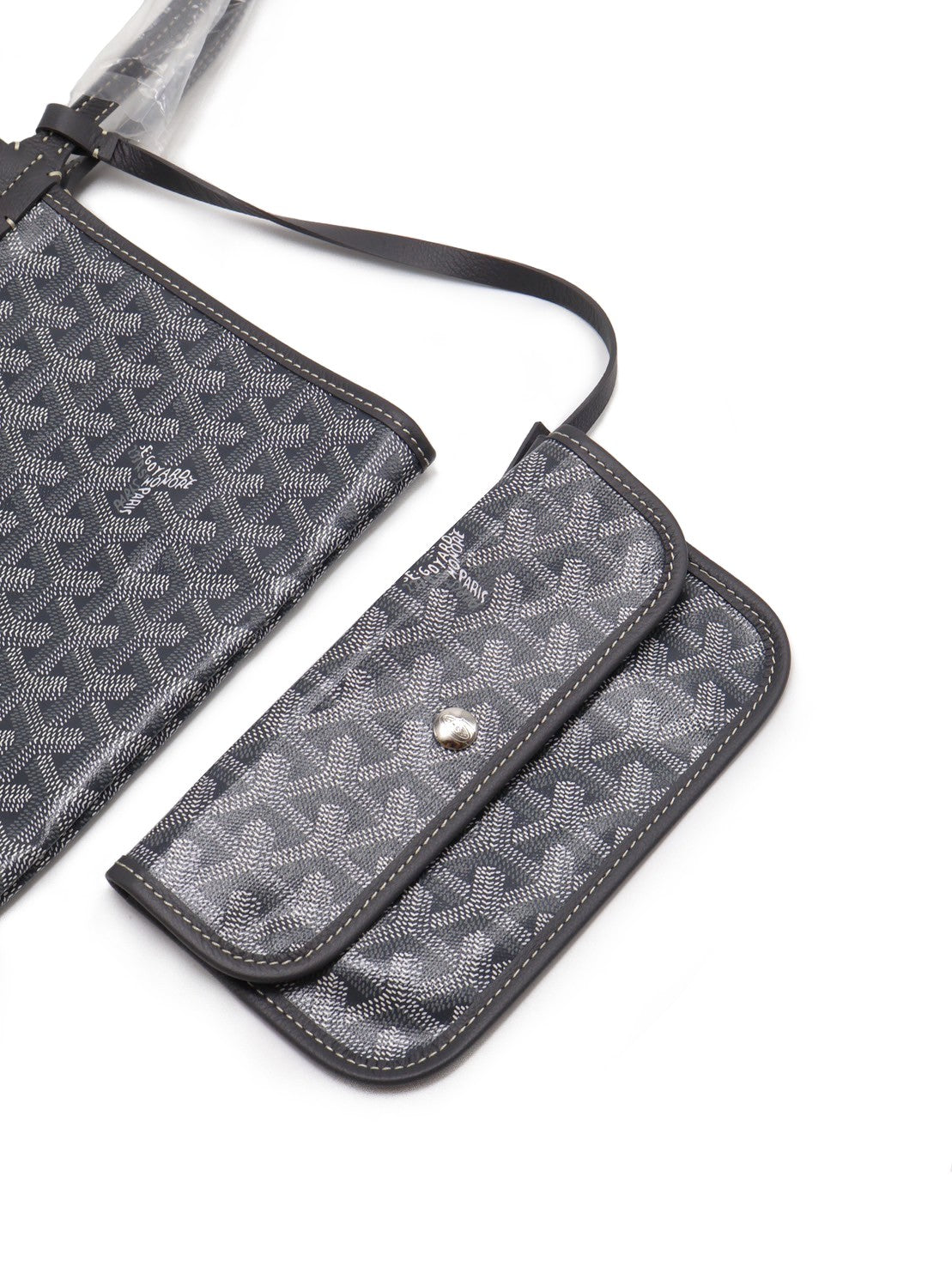 GOYARD 經典亞麻帆布Tote - 小號灰