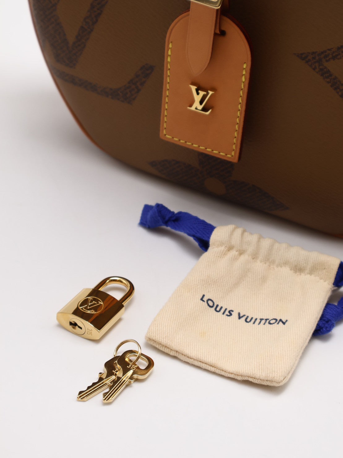 LOUIS VUITTON 拚色圓餅包