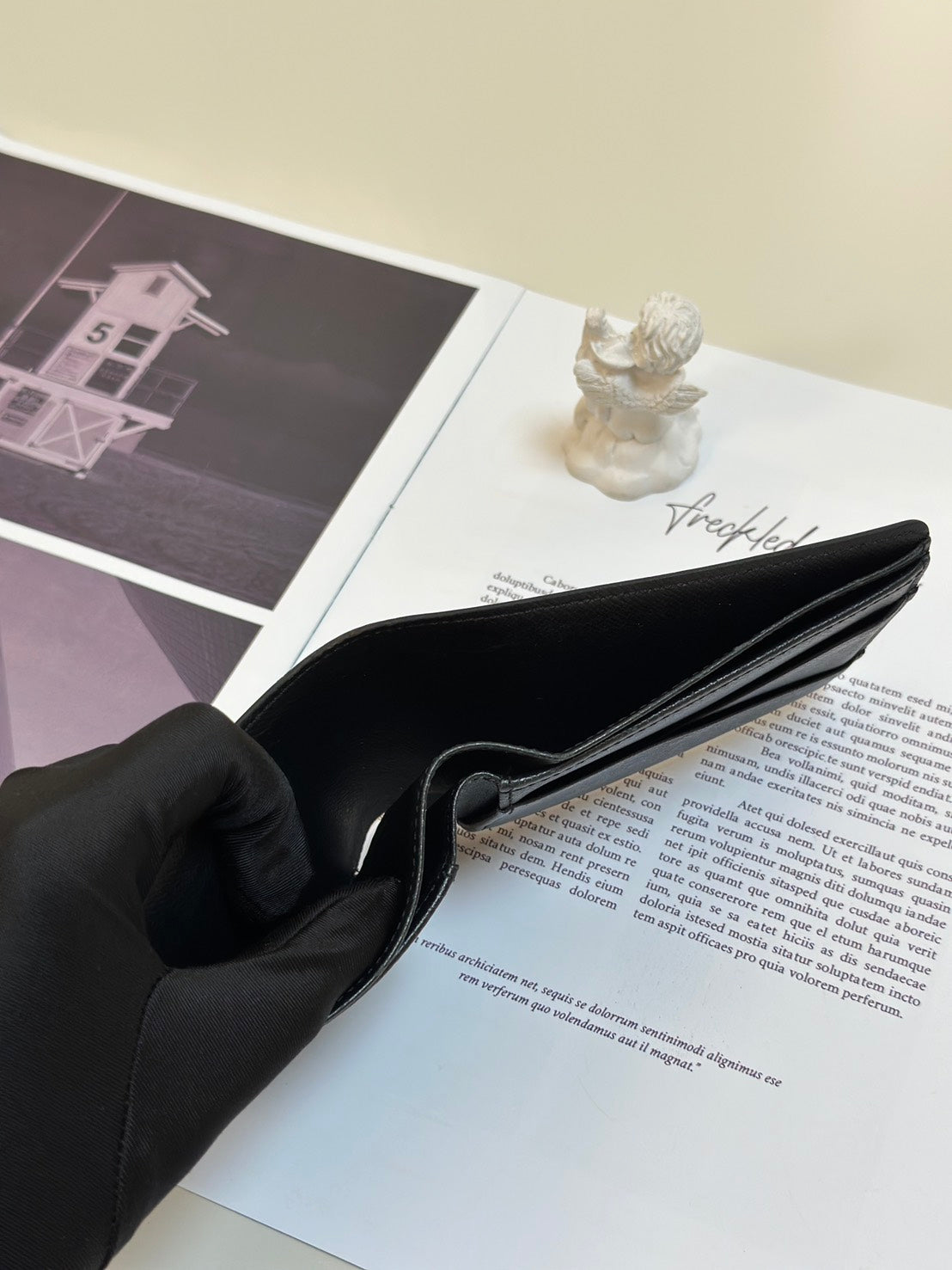 LOUIS VUITTON 雙折短夾 - 灰老花