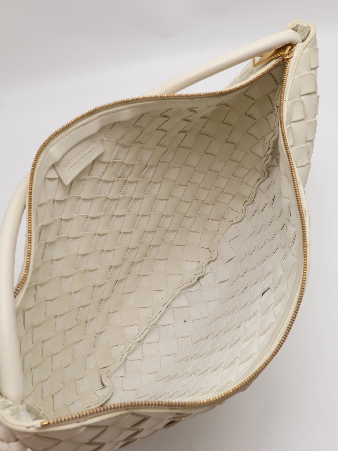 BOTTEGA VENETA Turn手提腋下包 - 奶白