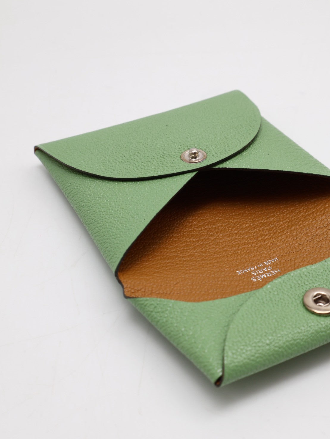 HERMES Chevre mysore bastia - 牛油果綠拚金棕