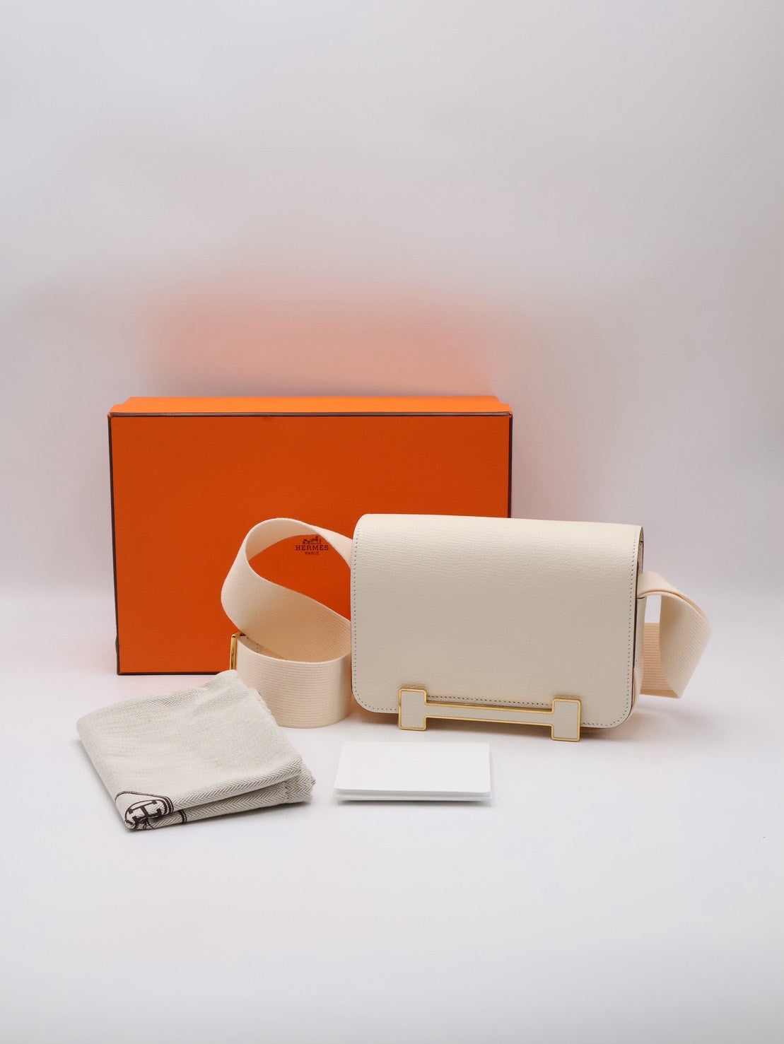 HERMES Geta 木屐包 - Craie 10 奶昔白金 U