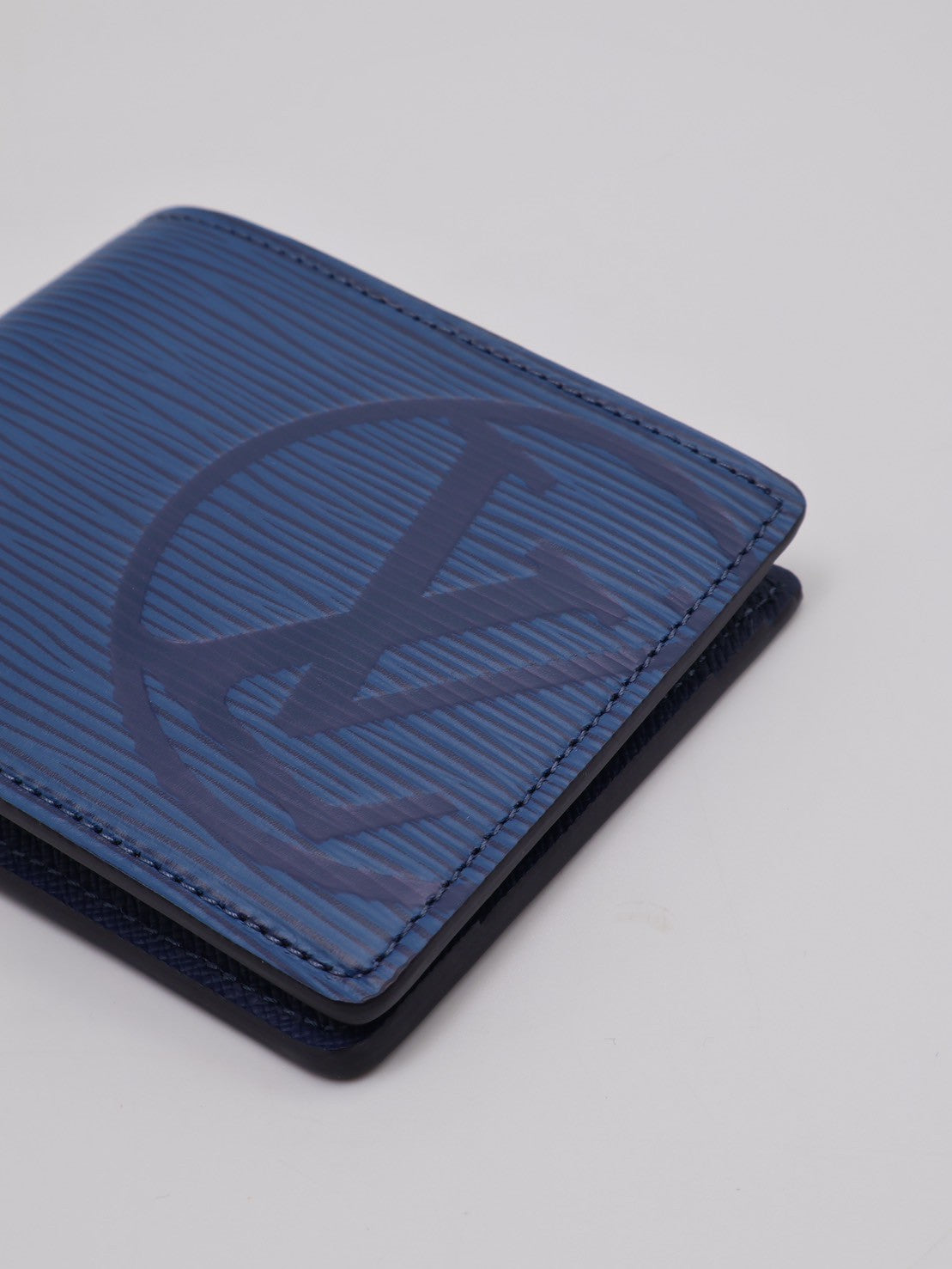 LOUIS VUITTON Multiple水波紋雙折皮夾 - 藍