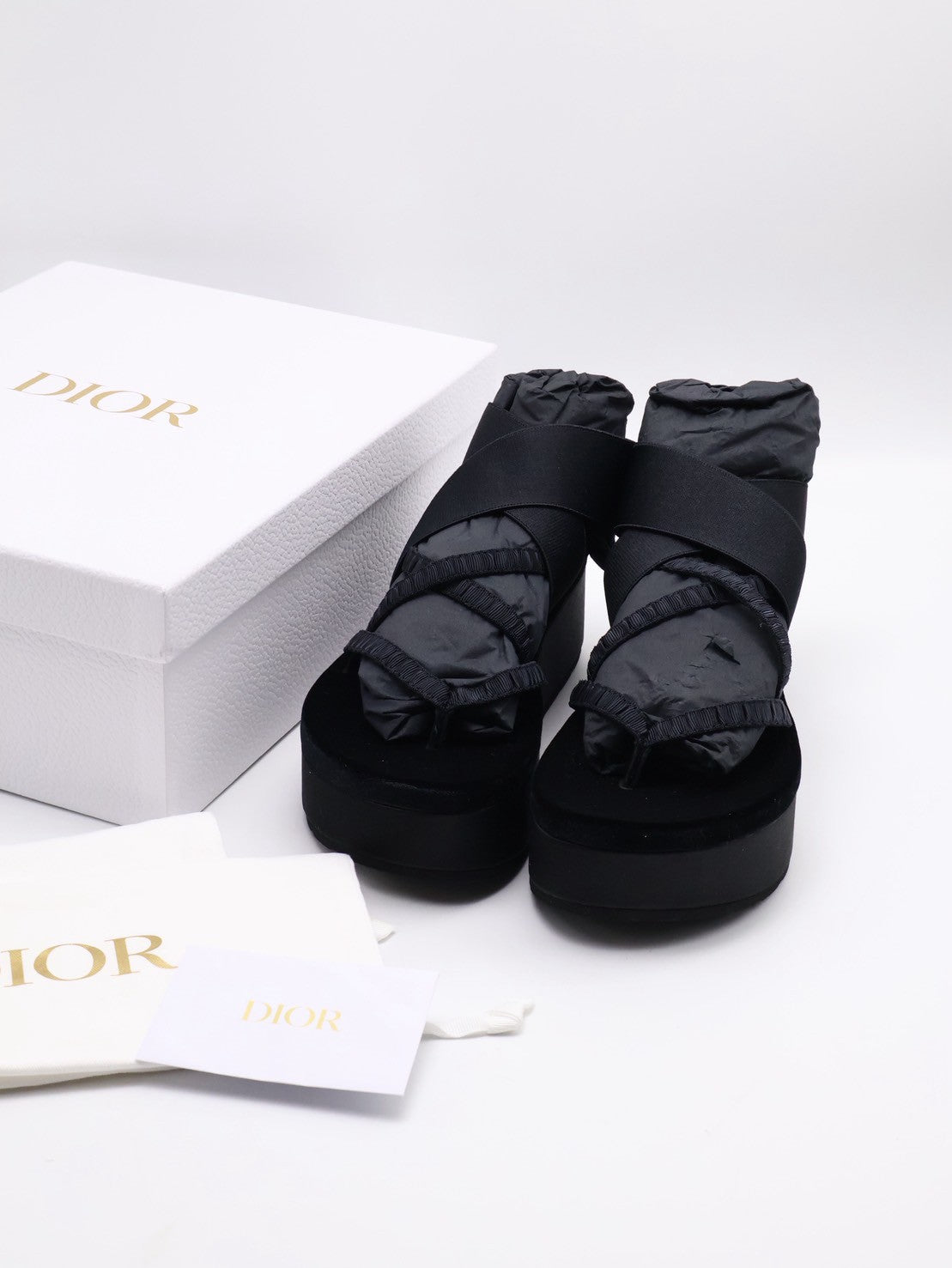 DIOR Shade厚底夾趾涼鞋 - 黑 36