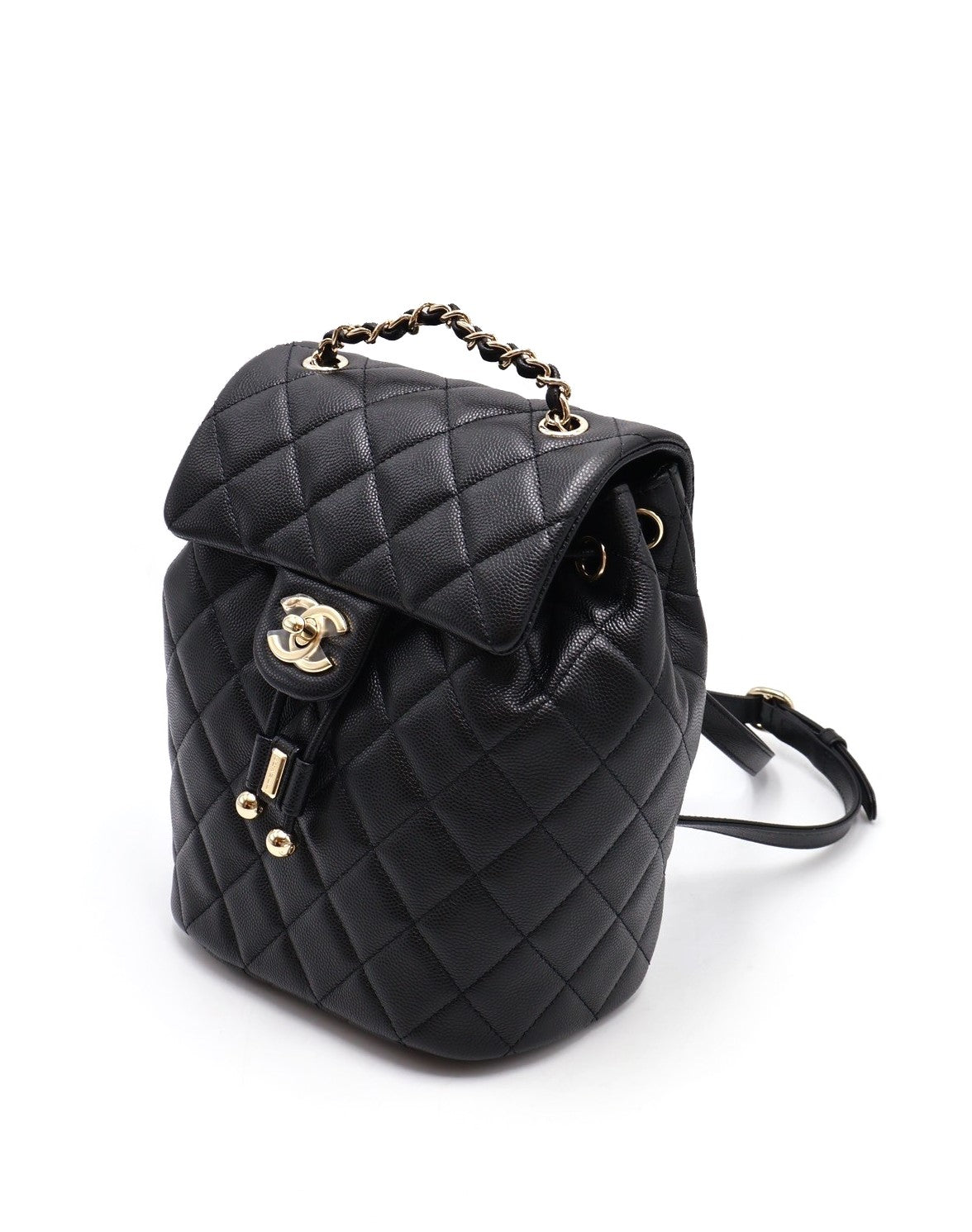 CHANEL 薩爾茨堡雙肩包 - 黑金