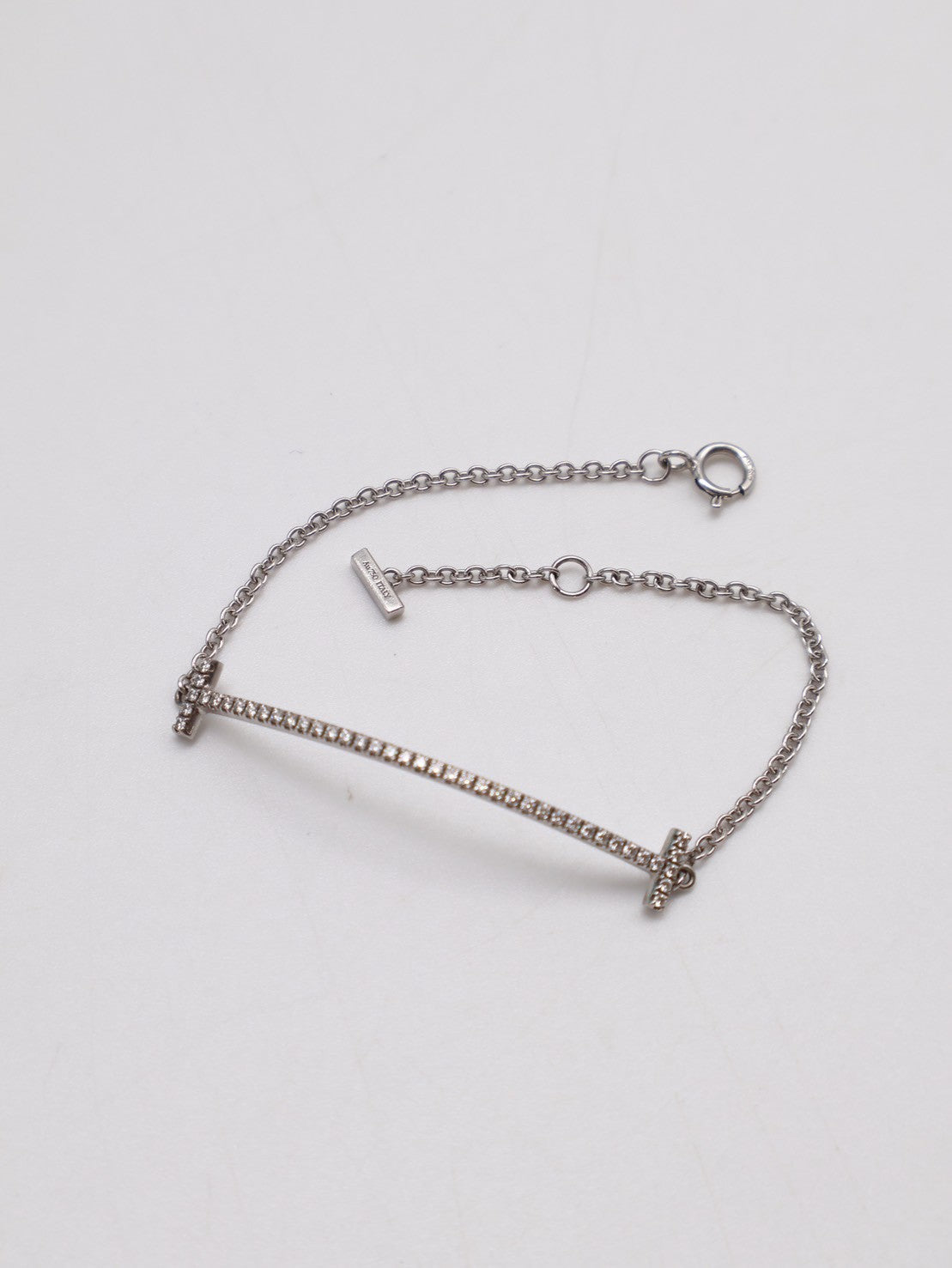 Tiffany&Co Smile18K白金手鍊 - 小號0.12 carat