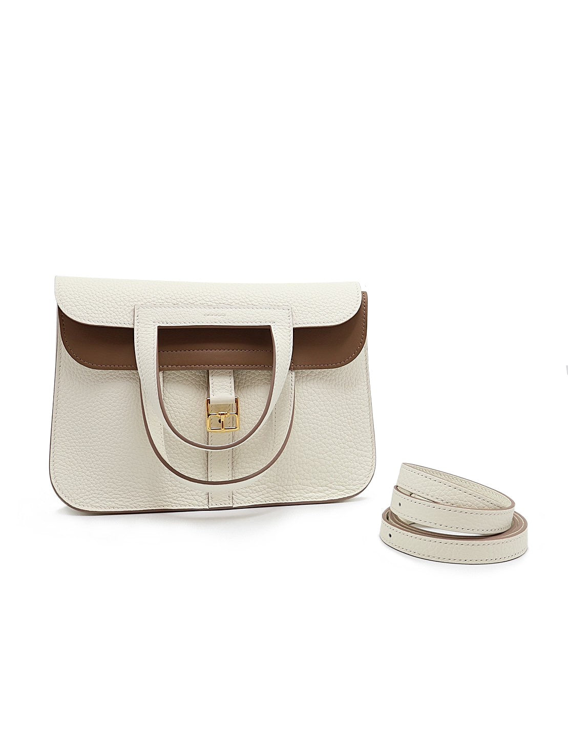 HERMES Halzan 25 - 蘑菇白 / 威瑪爾犬米