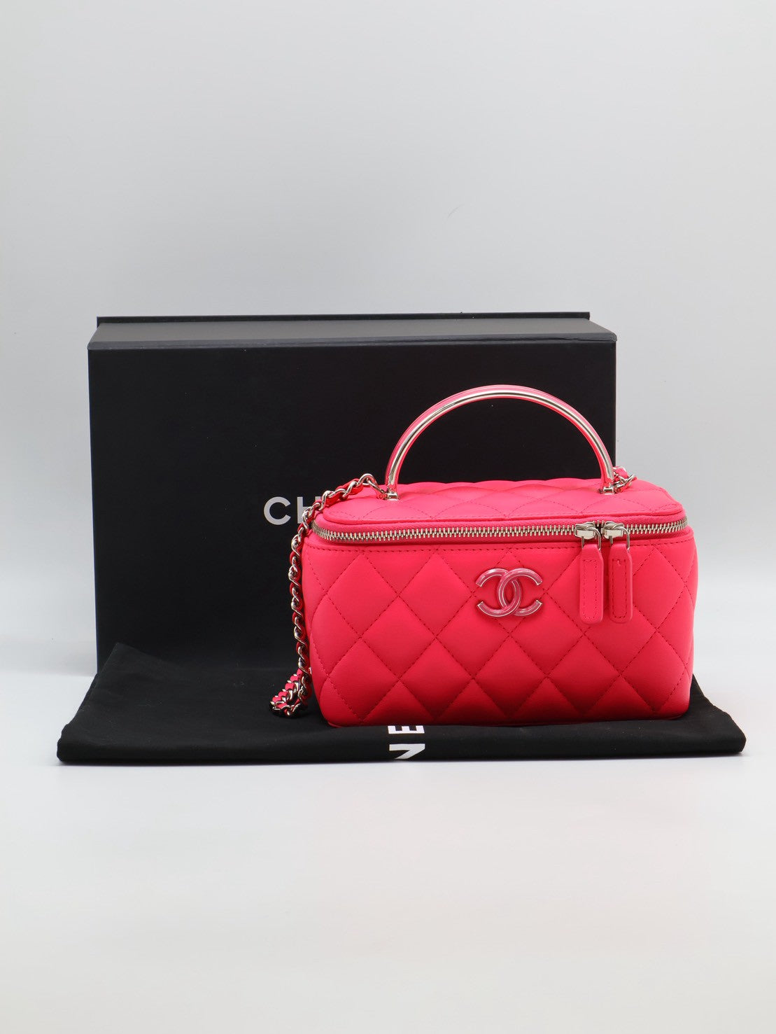CHANEL 24C Handle長盒子 - 桃紅