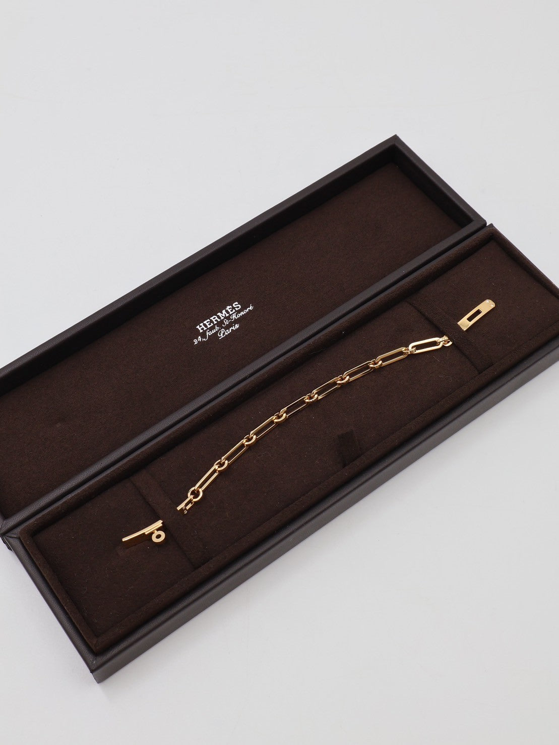 HERMES Kelly chaine鑽石手鍊 - 18K金0.04carat