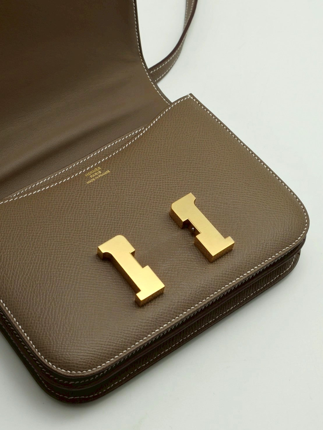 HERMES Mini constance 19 - 灰金 Z