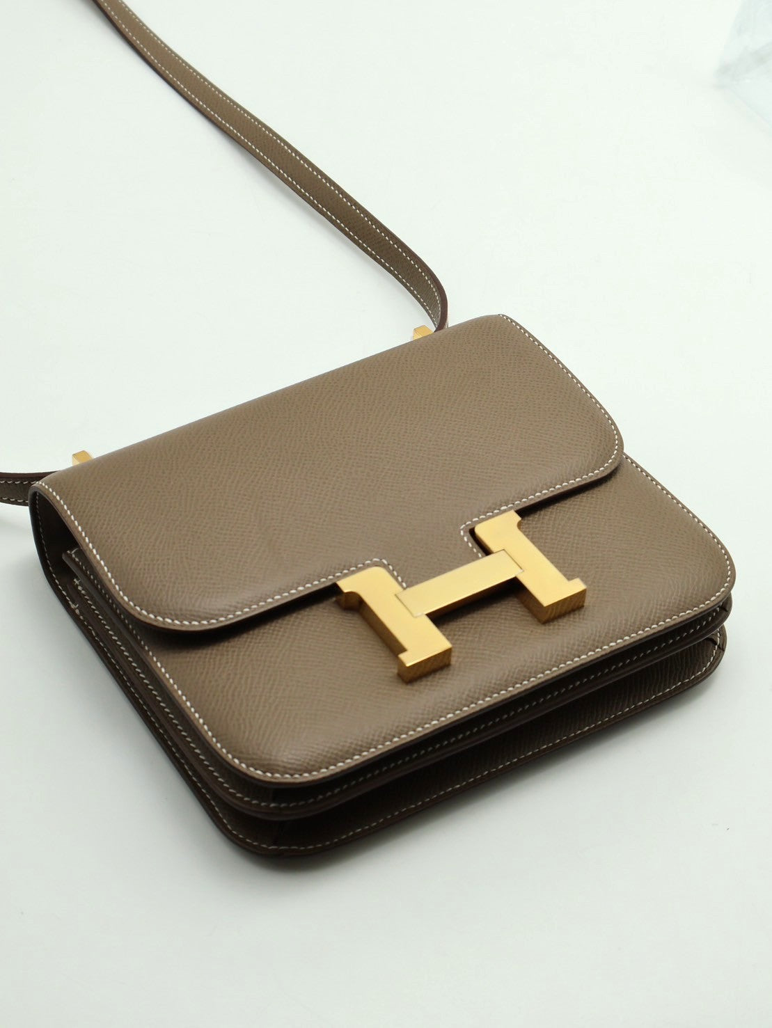 HERMES Mini constance 19 - 灰金 Z