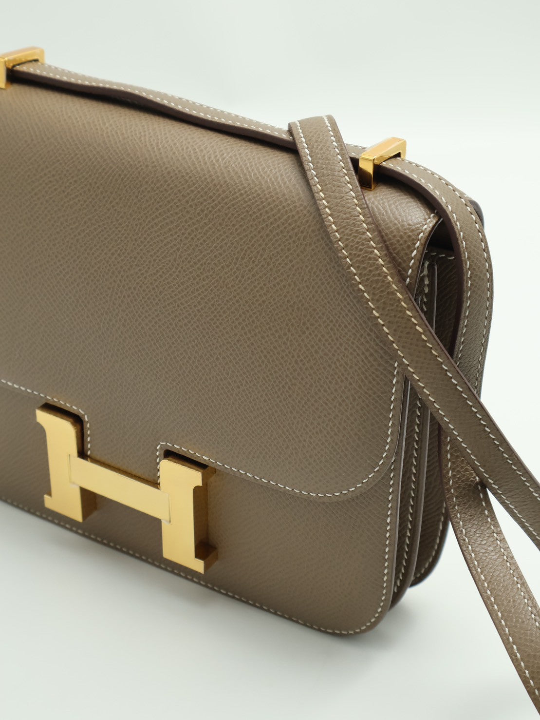 HERMES Mini constance 19 - 灰金 Z