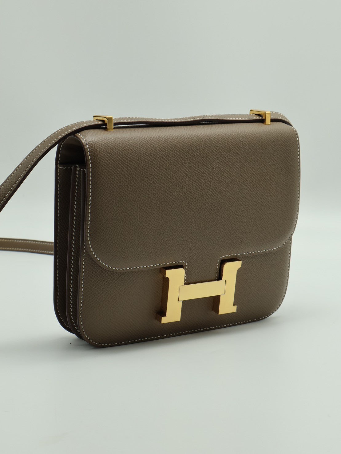 HERMES Mini constance 19 - 灰金 Z