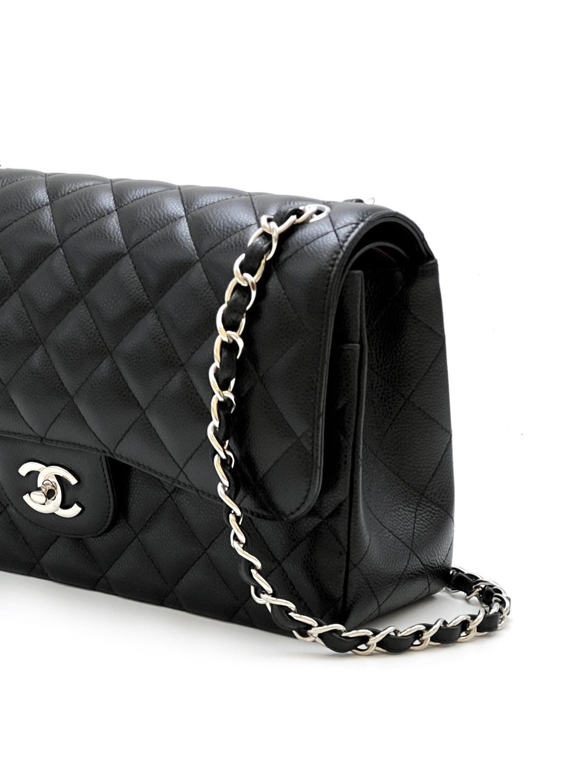 CHANEL 經典口蓋包 CF30 - 黑銀