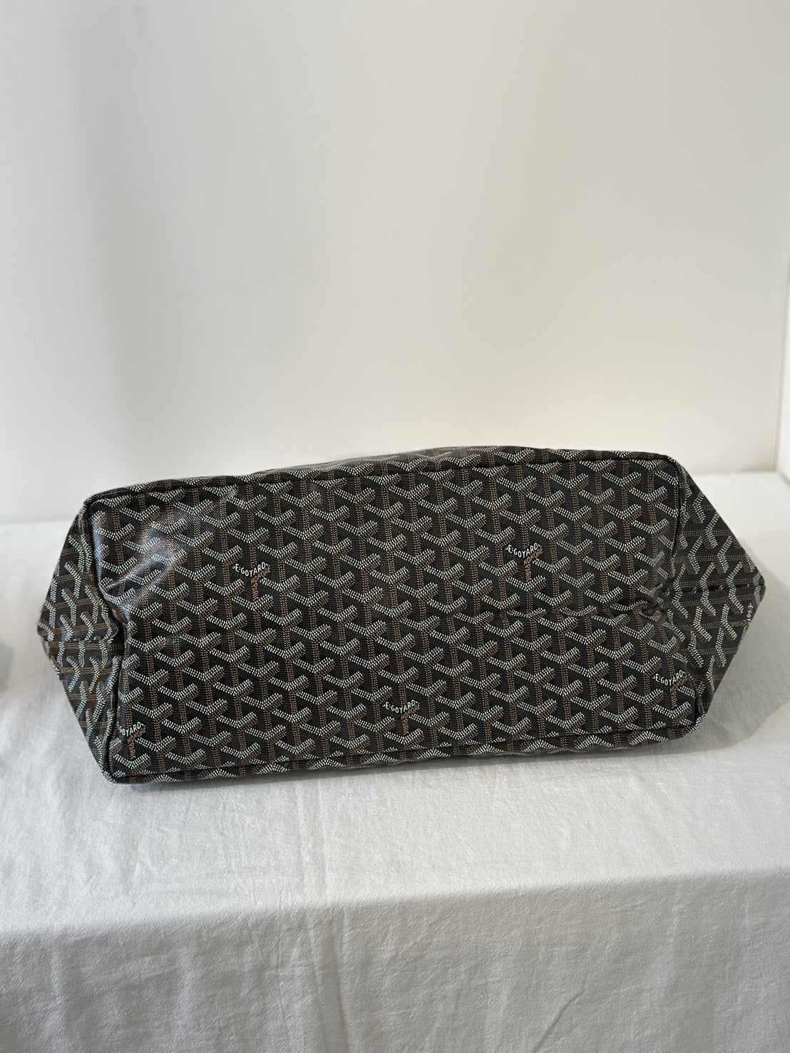 GOYARD 經典亞麻帆布Tote - 大號棕