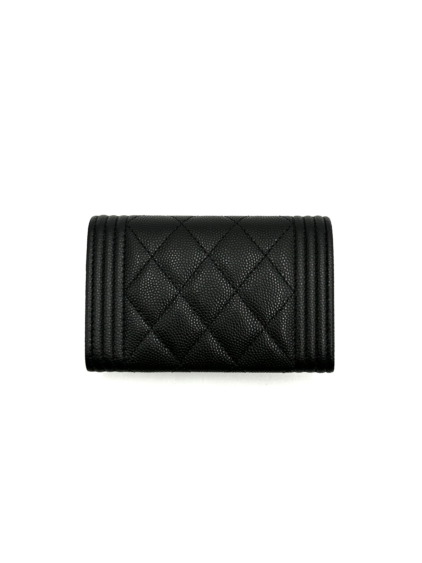CHANEL Boy 復古銀扣卡包