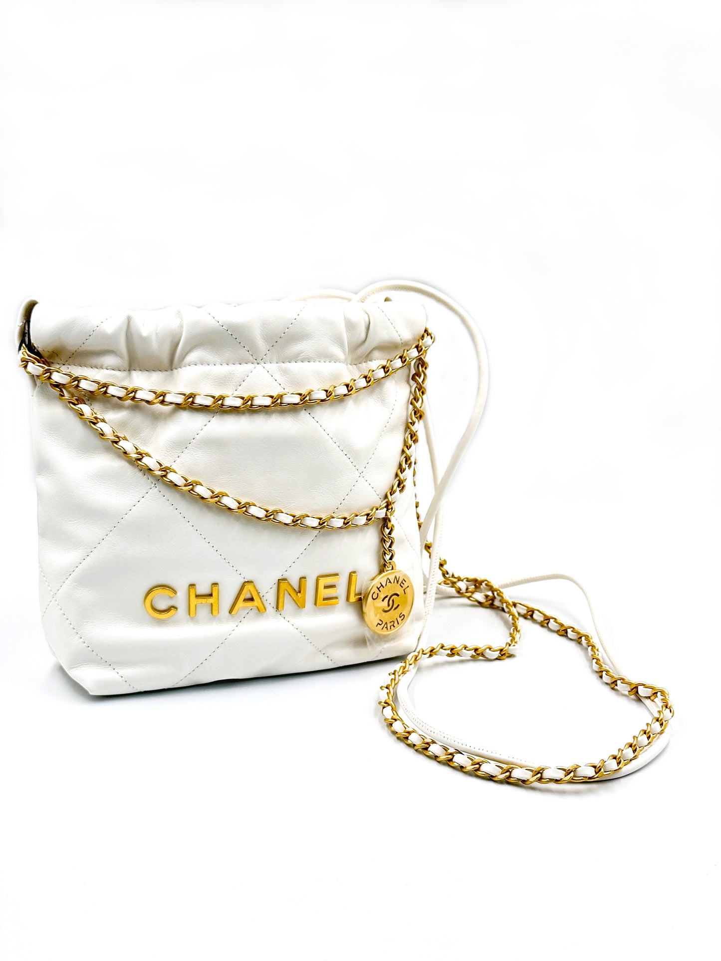 CHANEL 22 Mini bag - 奶白金