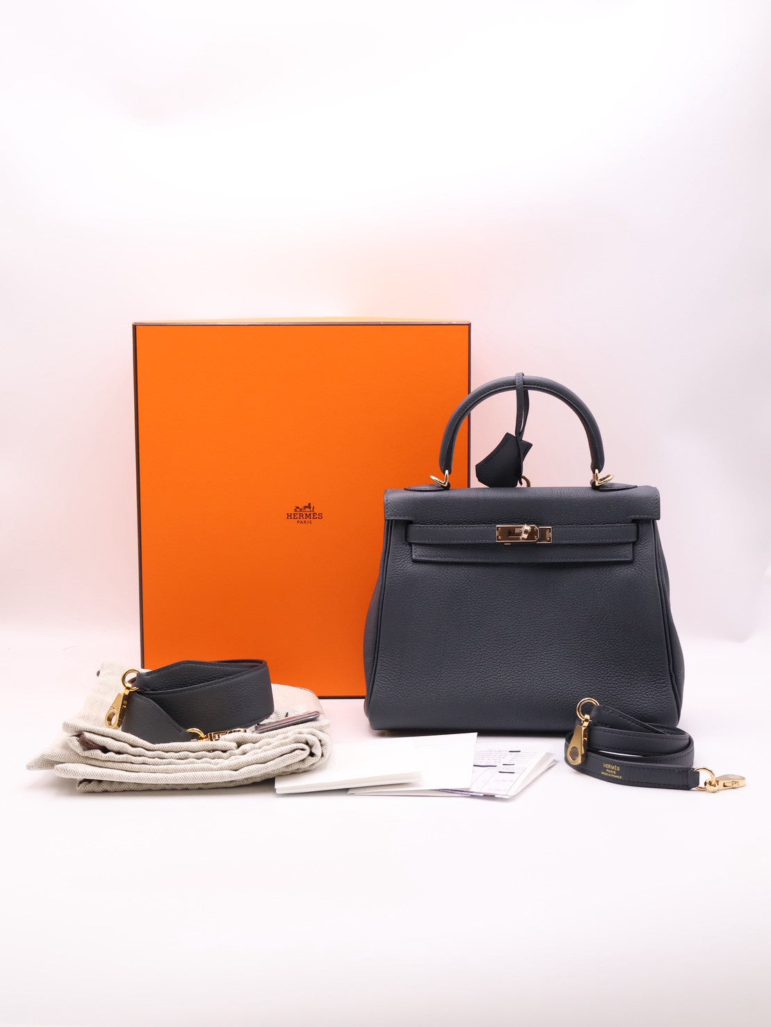 HERMES Kelly 25 - Gris Misty H0 霧霾灰香檳金 W