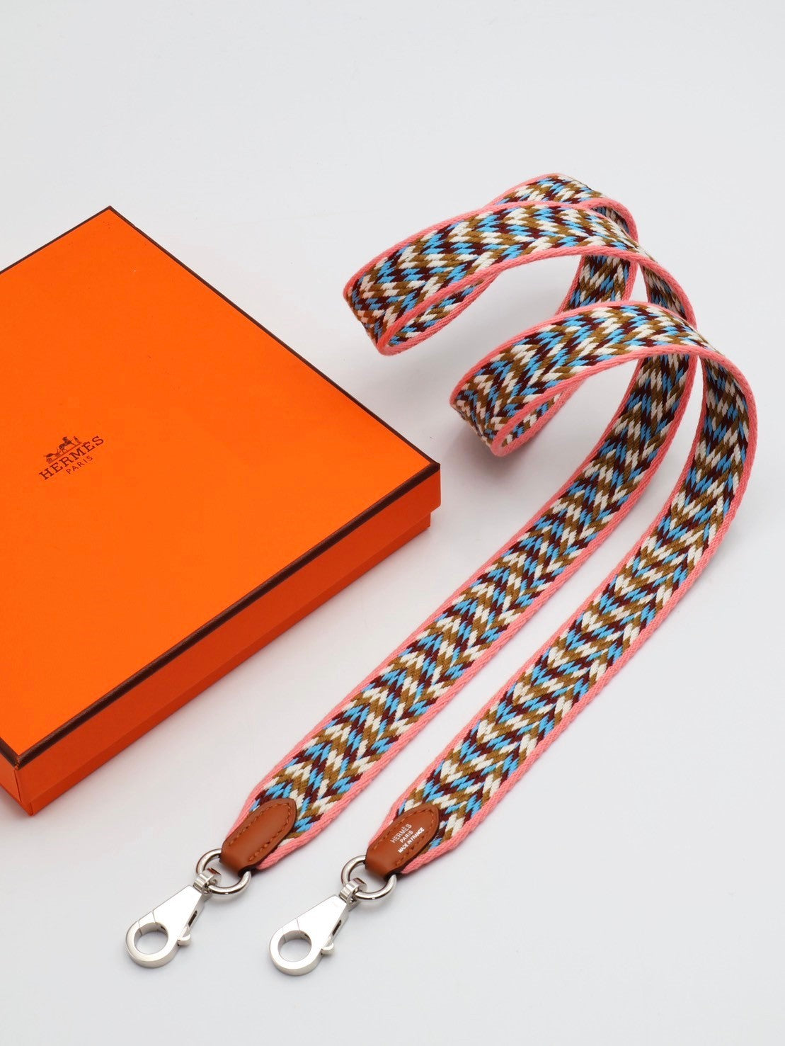 HERMES Cangle Zigzag替換背帶 25 - 夏日粉/佛羅里達藍/鮮紅色 D