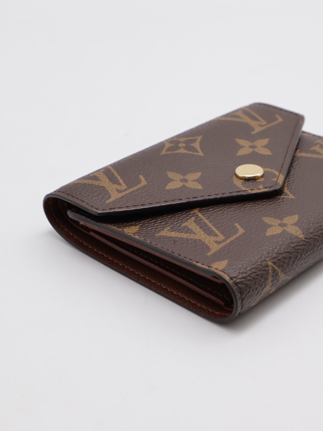 LOUIS VUITTON Victorine信封三折短夾 - 棕