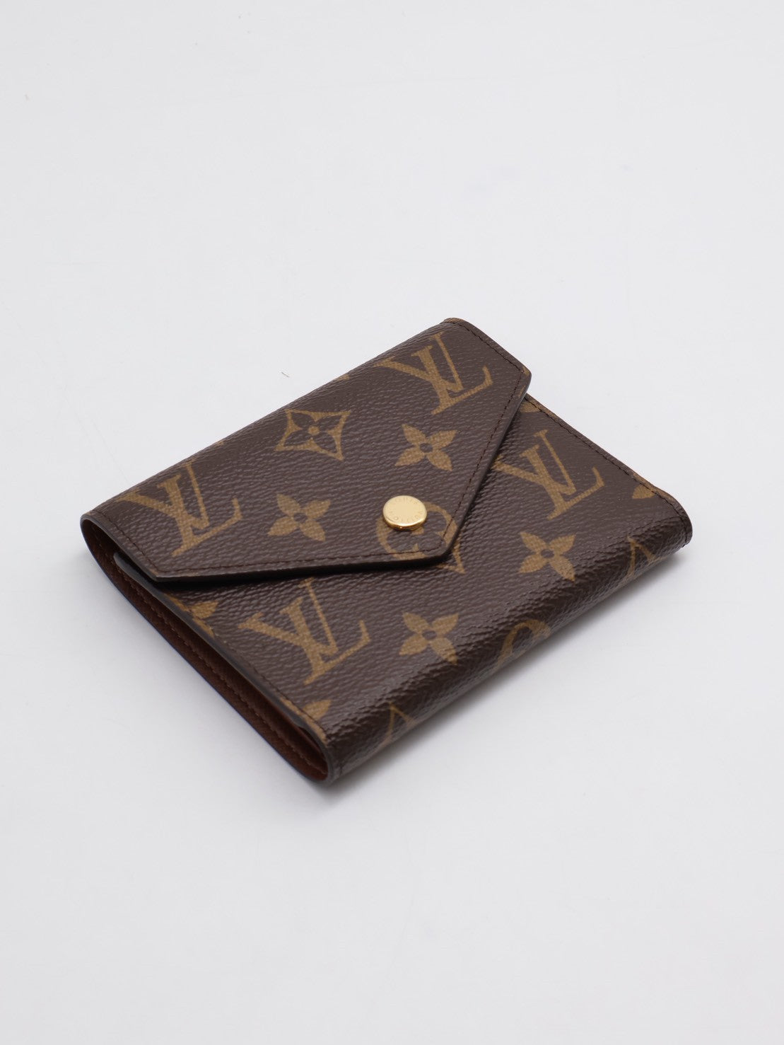 LOUIS VUITTON Victorine信封三折短夾 - 棕