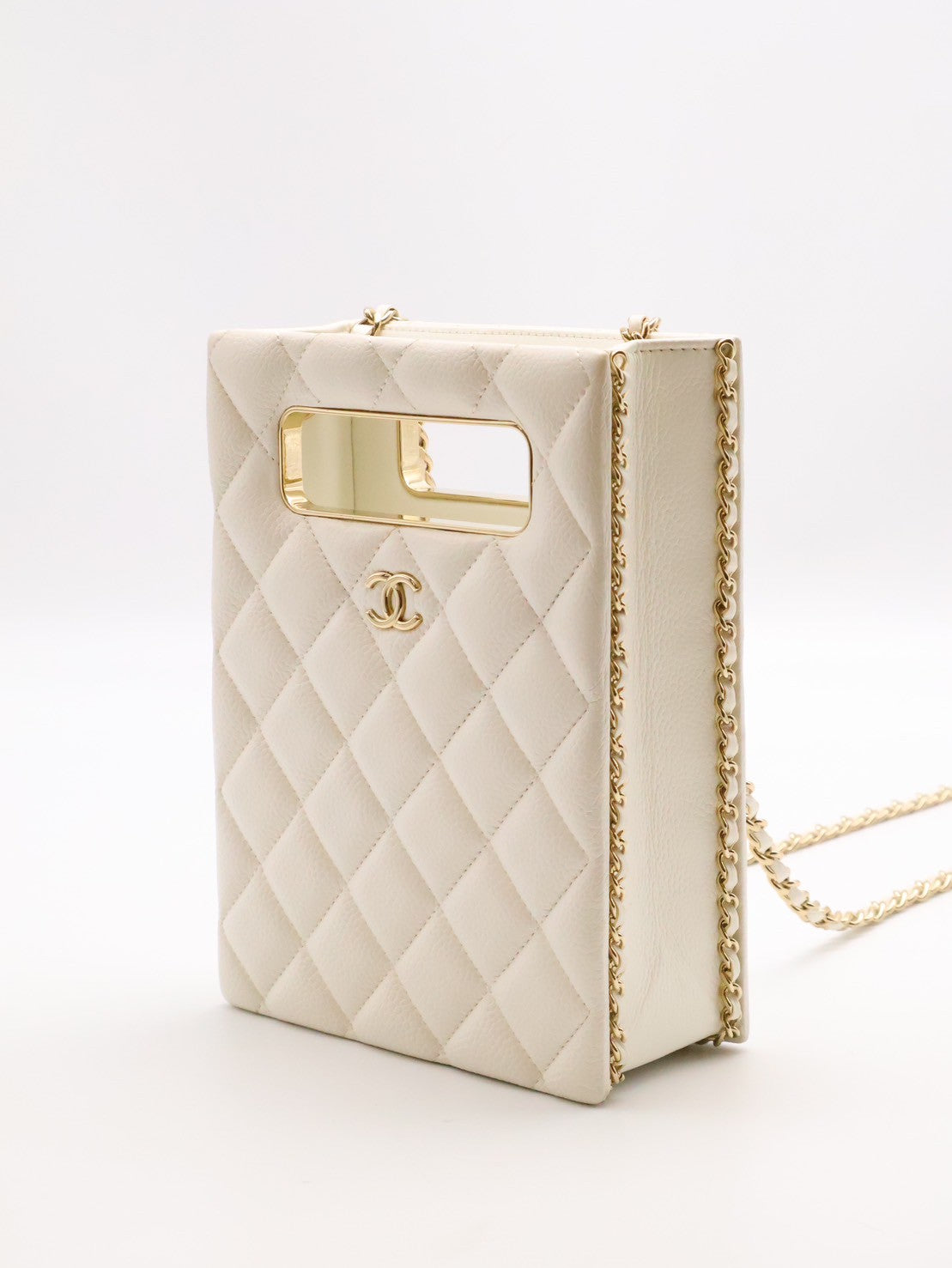 CHANEL 22S盒子晚宴包 - 白金