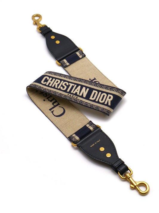 DIOR 小牛皮寬版刺繡肩背帶