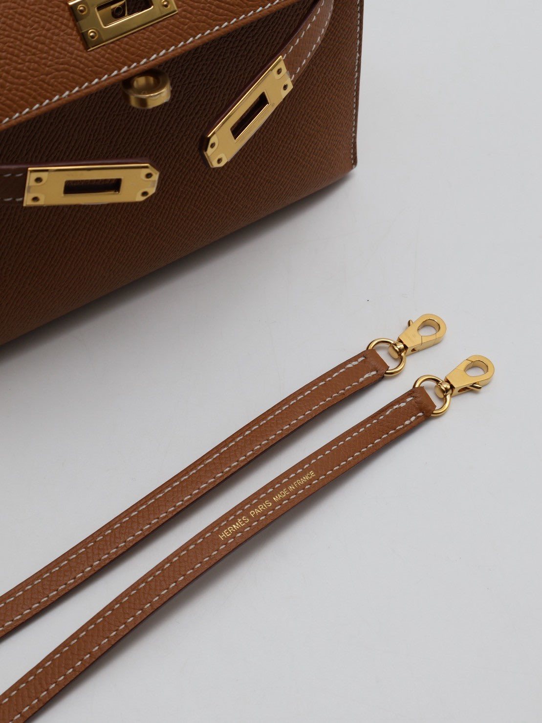 HERMES Mini kelly ll - 金棕金 Y