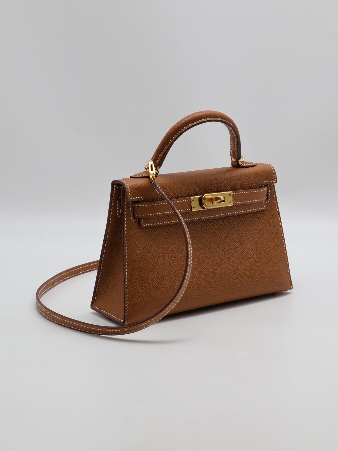 HERMES Mini kelly ll - 金棕金 Y