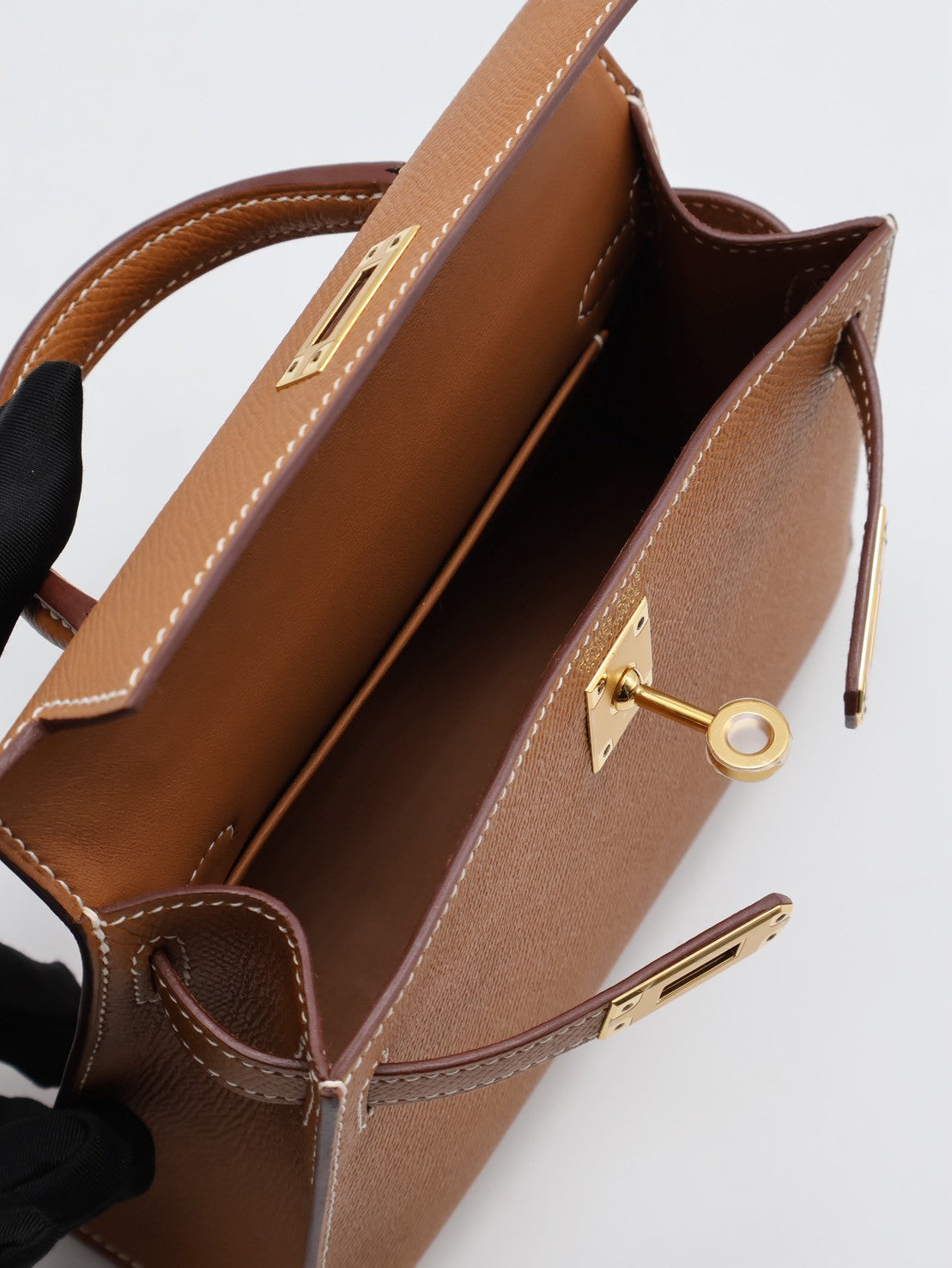 HERMES Mini kelly ll - 金棕金 Y