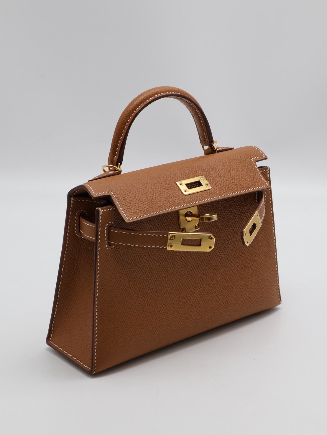HERMES Mini kelly ll - 金棕金 Y