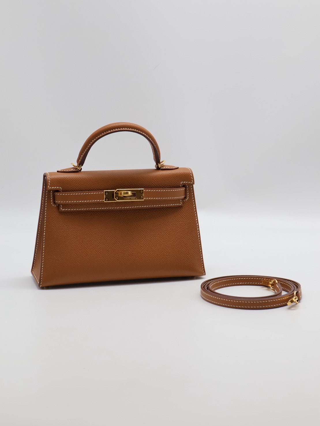 HERMES Mini kelly ll - 金棕金 Y