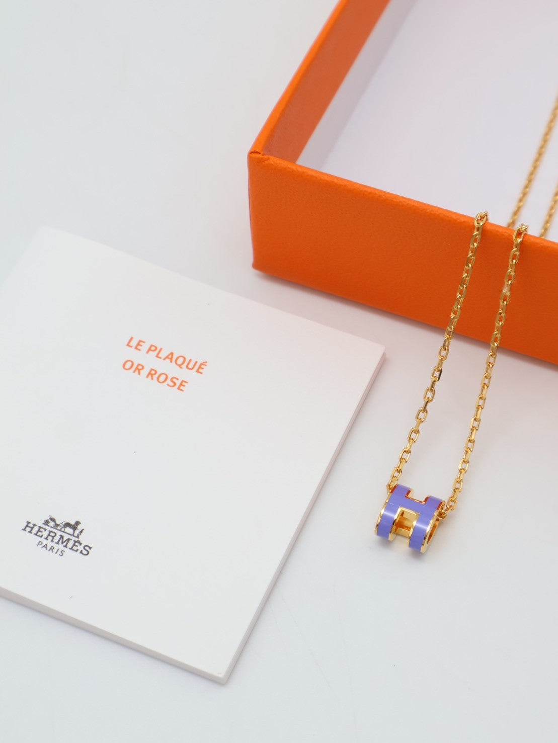 HERMES Mini pop H項鍊 - 丁香紫金