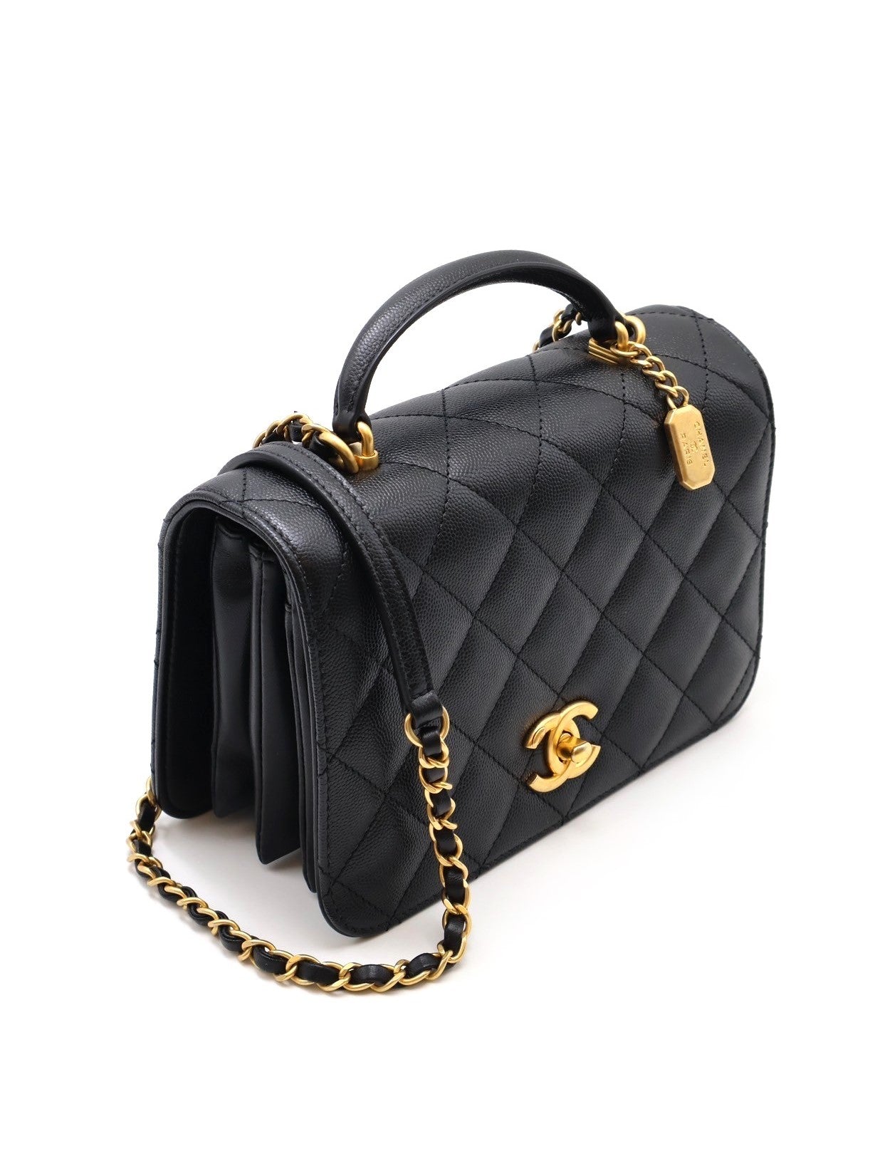 CHANEL 23B粒面牛皮風琴包