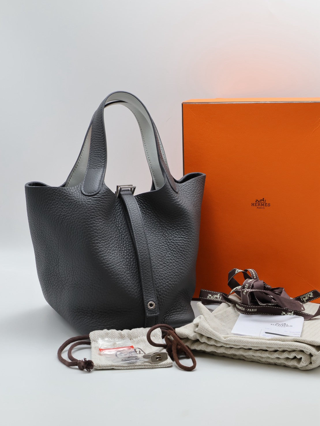 HERMES Picotin 18 - 石板灰/鉑金灰銀 W