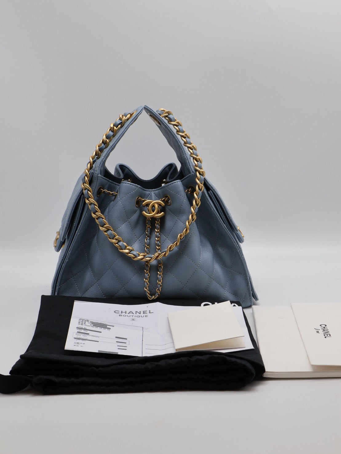 CHANEL 25 Hobo bag - 小號霧霾藍金