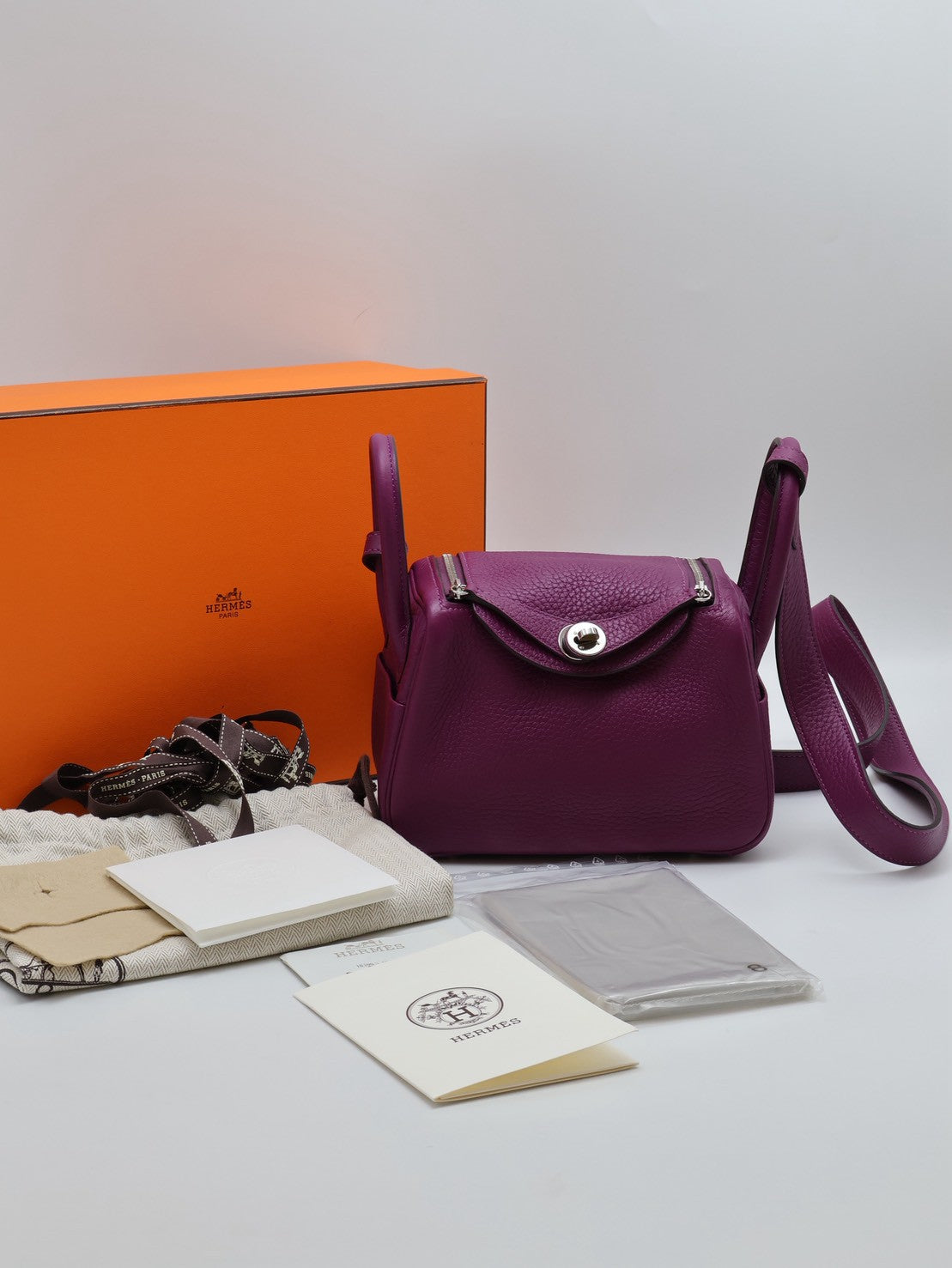 HERMES Mini lindy - 海葵紫銀 U