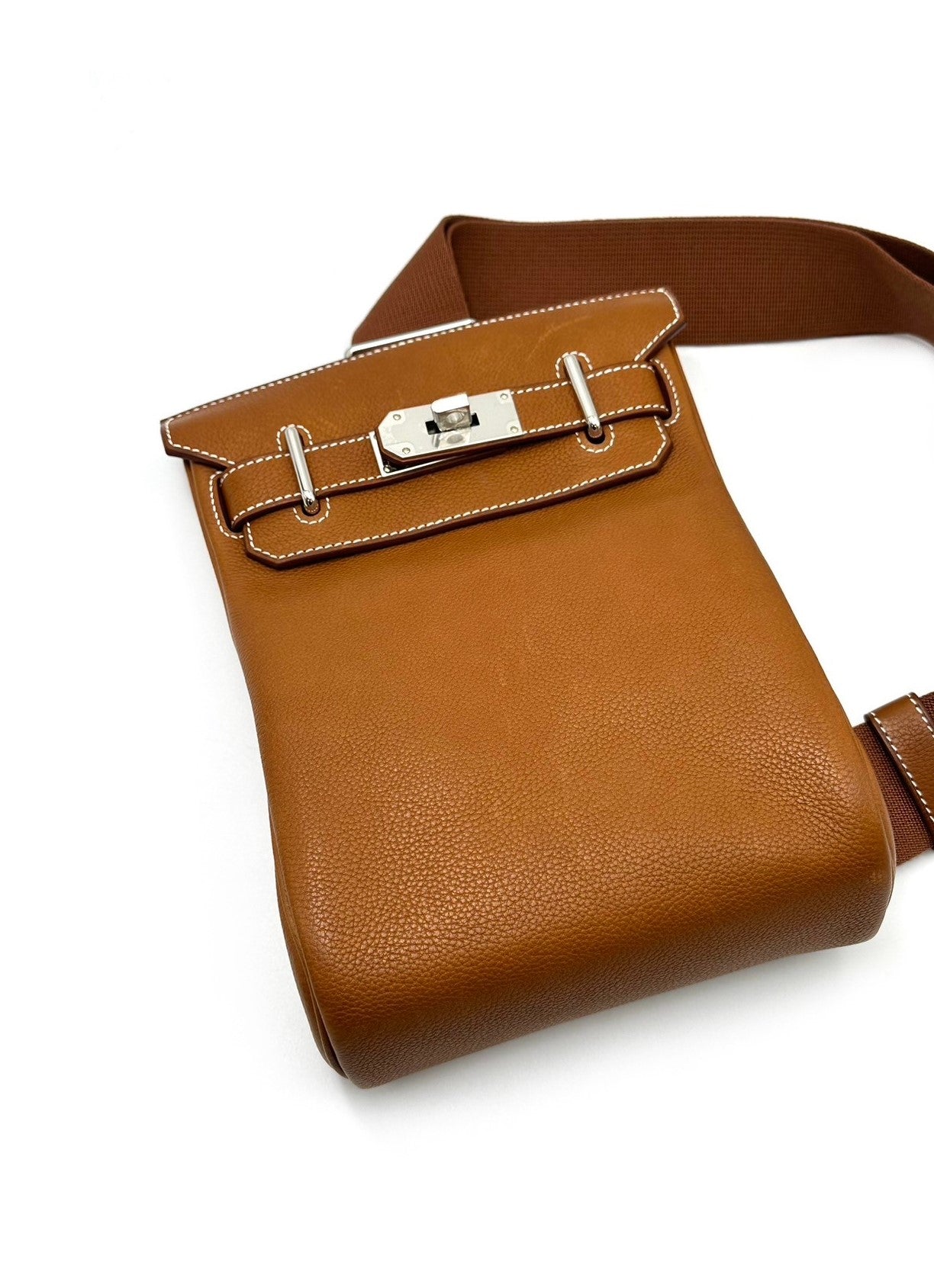 HERMES Hac a dos小號 - 馬鞍皮金棕銀