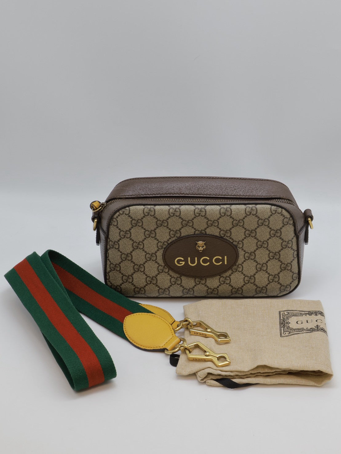 GUCCI Superme虎頭老花相機包