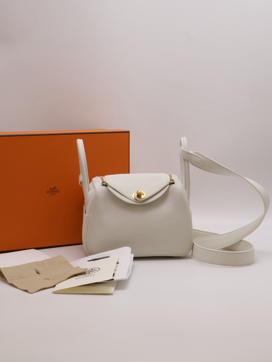 HERMES Mini lindy - 新白金 B