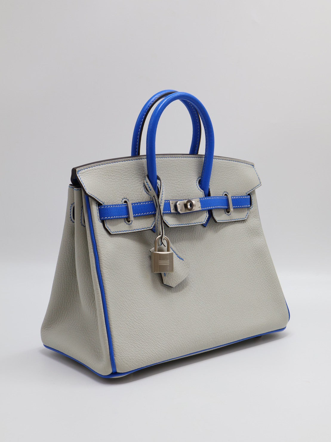 HERMES Birkin 25 - 珍珠灰拚水妖藍 D