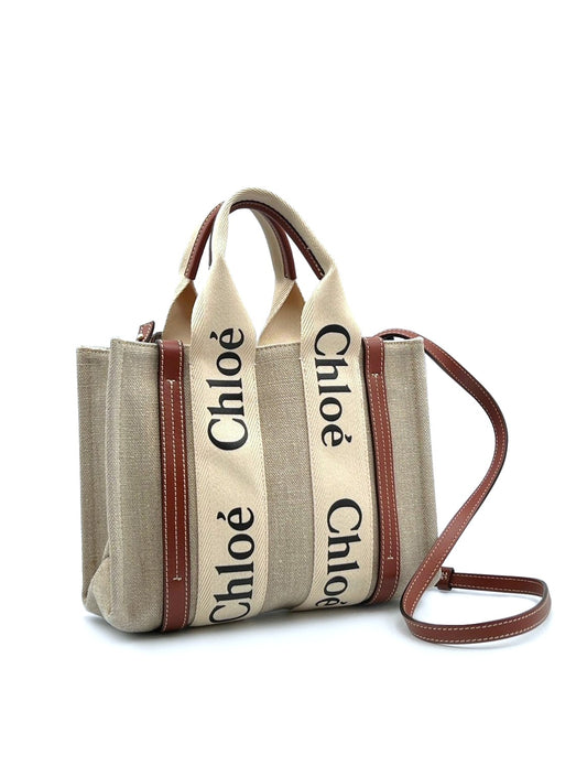 Chloe Woody tote - 小號棕