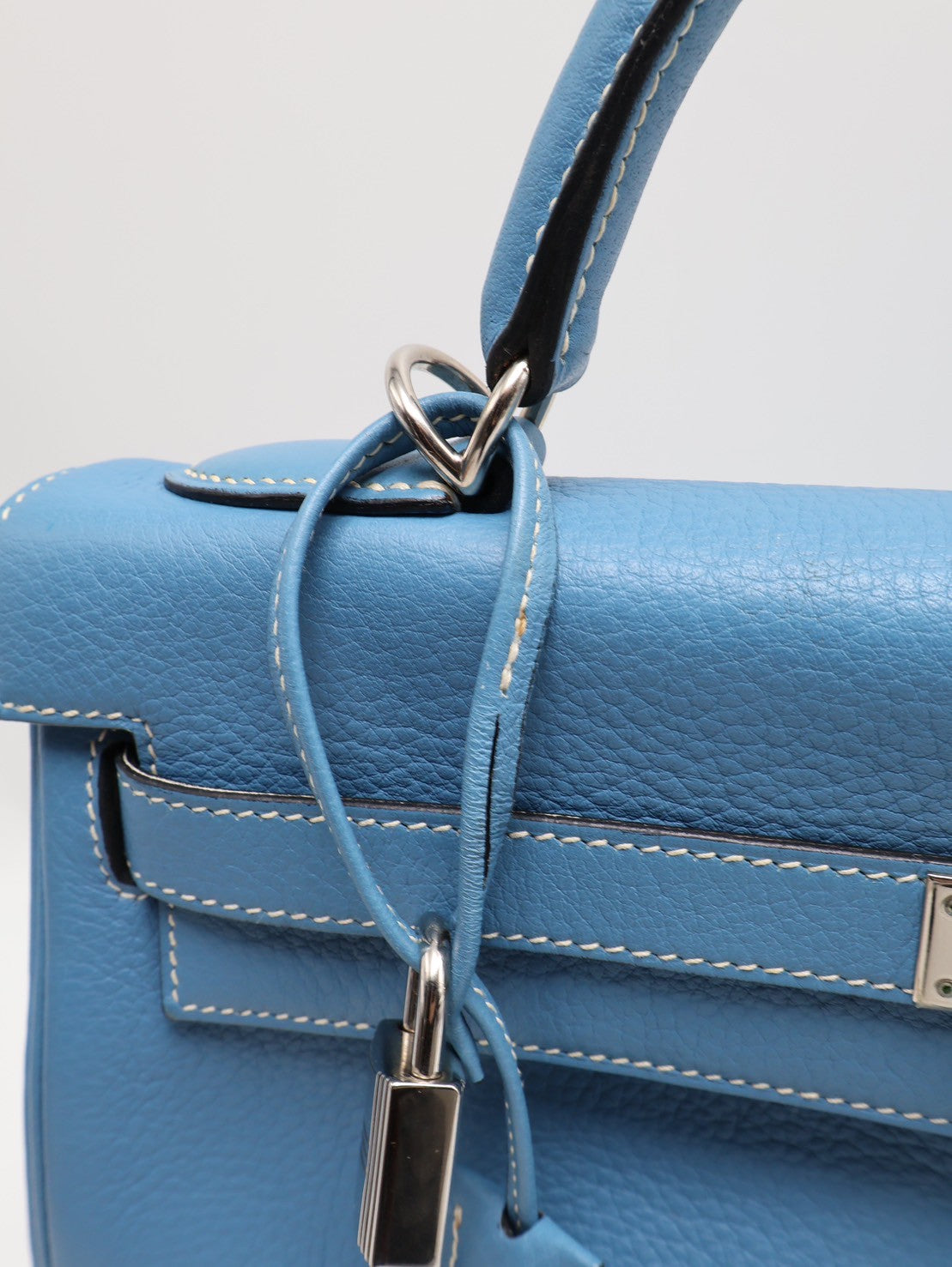 HERMES Kelly 32 - 牛仔藍銀 🄵