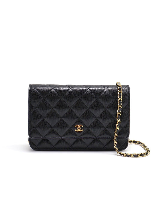 CHANEL 經典粒面牛皮WOC - 黑金