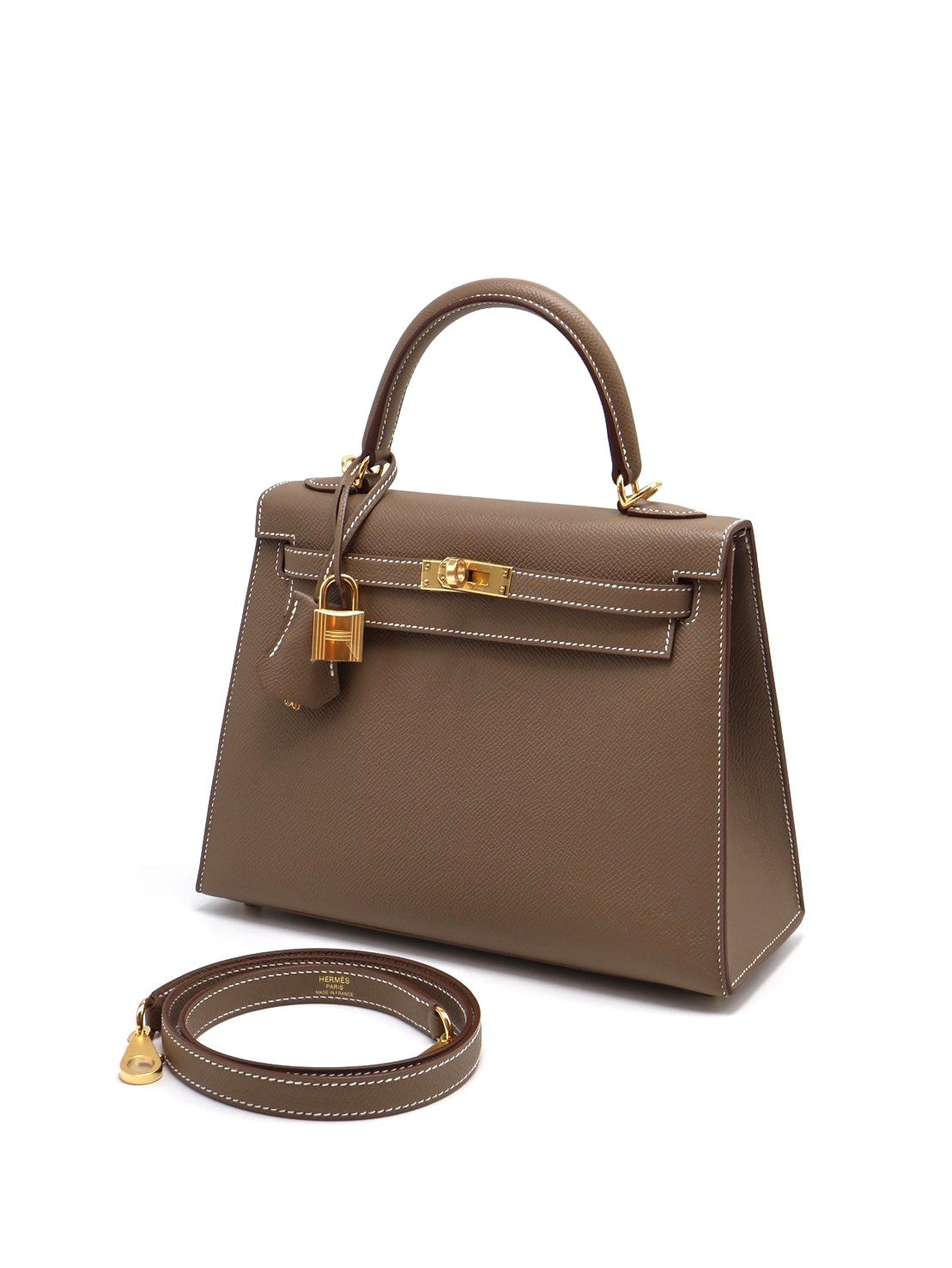 HERMES Kelly 25 - 灰金